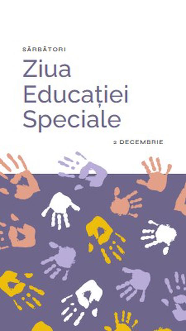 Sărbătoriți ziua educației speciale purple whimsical-color-block