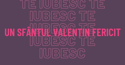 Te iubesc, Valentine purple modern-bold