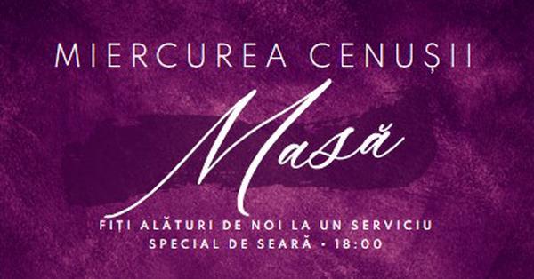 Miercurea Cenușii purple modern-simple