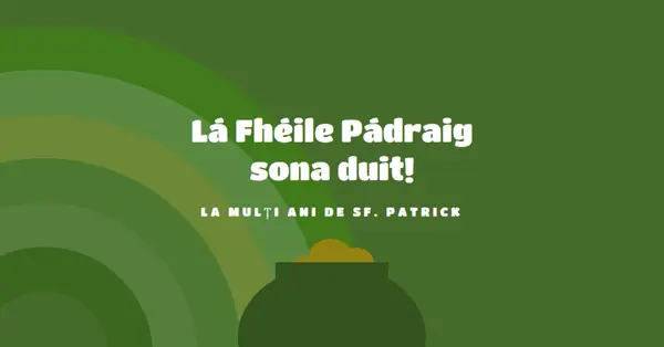 La mulți ani de Sfântul Patrick green vintage-retro