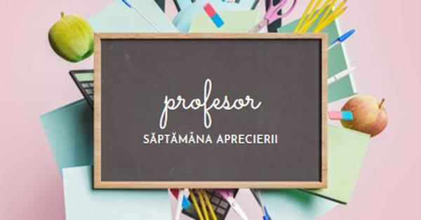 Aprecierea profesorilor pink modern-simple