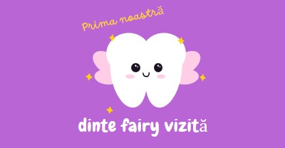 Prima vizită a zânei dinți purple whimsical-color-block