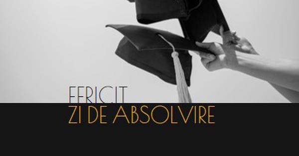 La mulți ani de absolvire black modern-simple