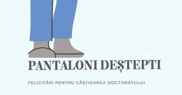 Pantaloni deștepti blue modern-color-block