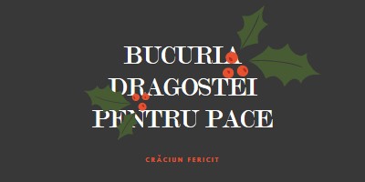 Pace, dragoste, bucurie gray modern-simple