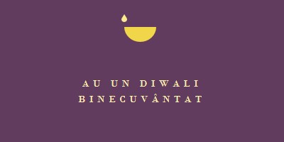 Binecuvântări Diwali purple modern-simple