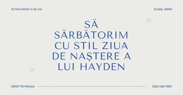 Ziua de naștere a 21-a gray modern,minimal,typographic,contemporary,current,stylish,simple,clean,text-based