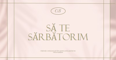 Zi de naștere pink classic,feminine,floral,vintage,elegant,delicate,soft,botanical