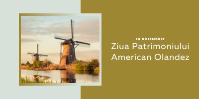 Ziua Patrimoniului American Olandez brown modern-simple