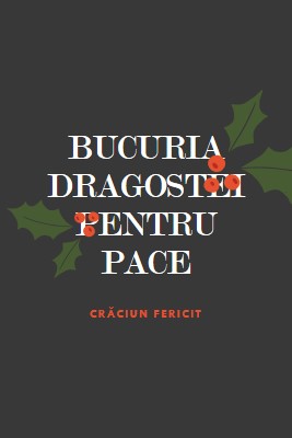 Pace, dragoste, bucurie gray modern-simple