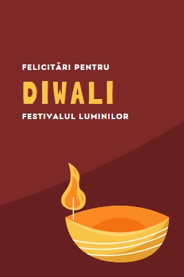 Felicitări pentru Diwali red whimsical-color-block