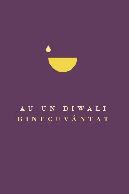 Binecuvântări Diwali purple modern-simple