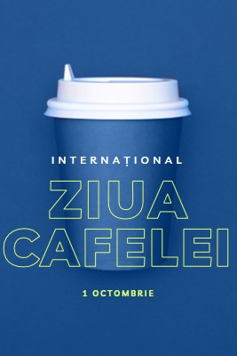 Cultura cafe-ului blue modern-bold