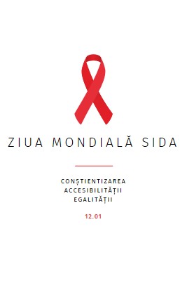 Creșterea gradului de conștientizare a SIDA white modern-simple