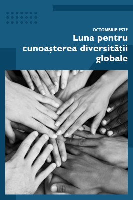 Luna pentru cunoașterea diversității globale blue modern-geometric-&-linear