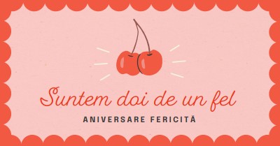 Suntem doi de un fel red illustration,retro,playful