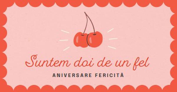 Suntem doi de un fel red illustration,retro,playful