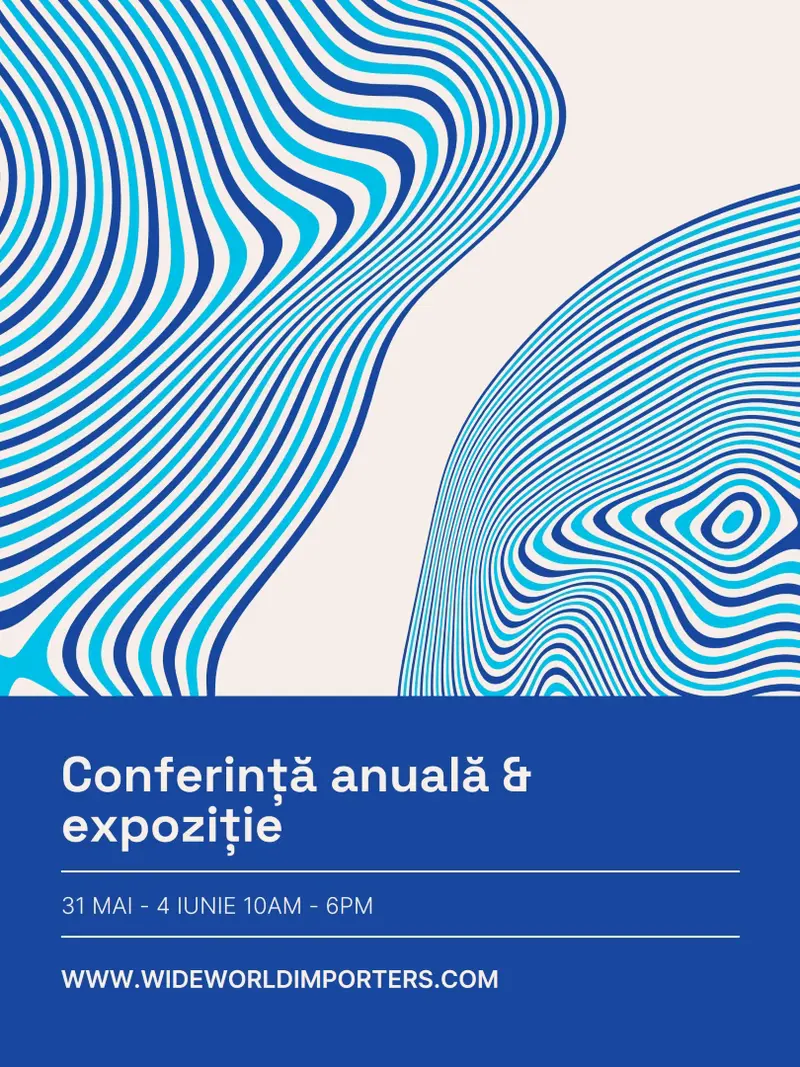 Poster cu evenimente geometrice aldine blue abstract,artistic,modern,waves