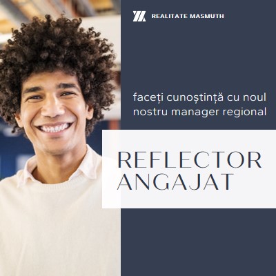 Reflector nou pentru managerul regional blue modern-simple