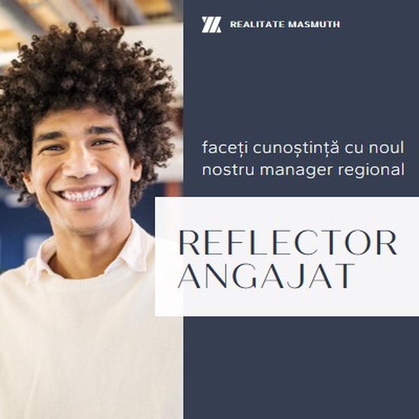 Reflector nou pentru managerul regional blue modern-simple