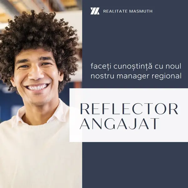 Reflector nou pentru managerul regional blue modern-simple