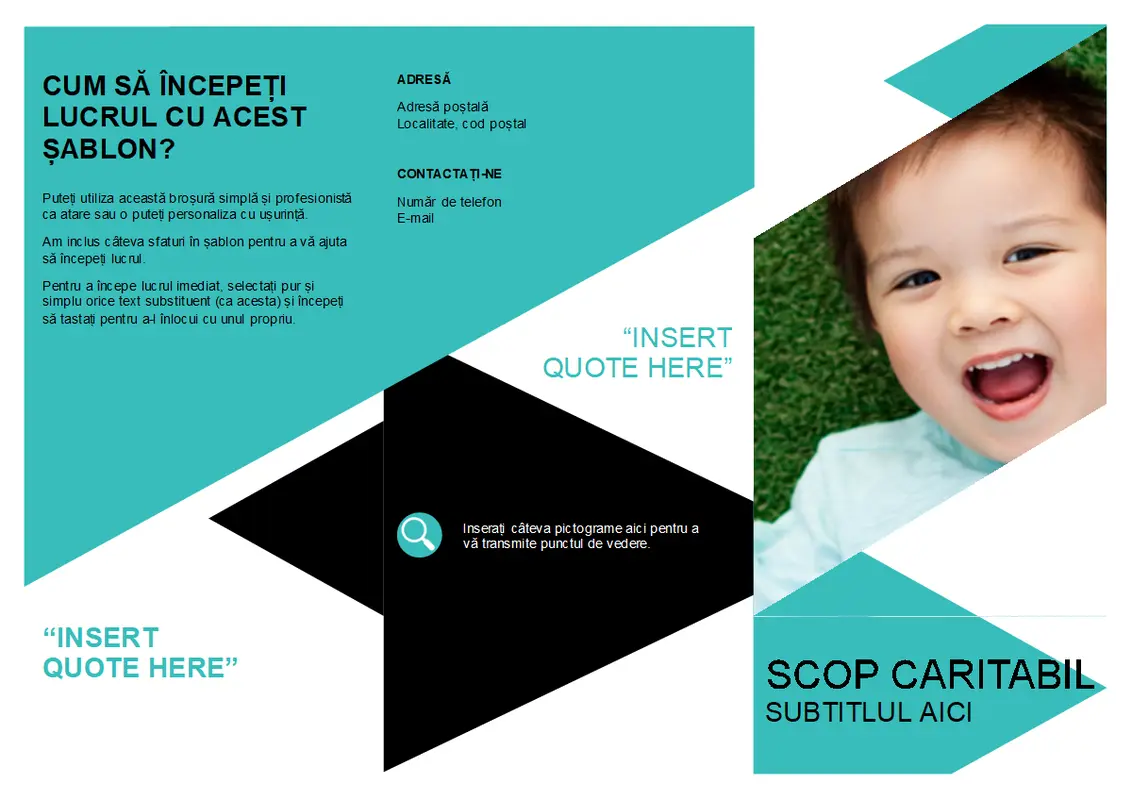 Broșură pentru organizații non-profit modern-geometric