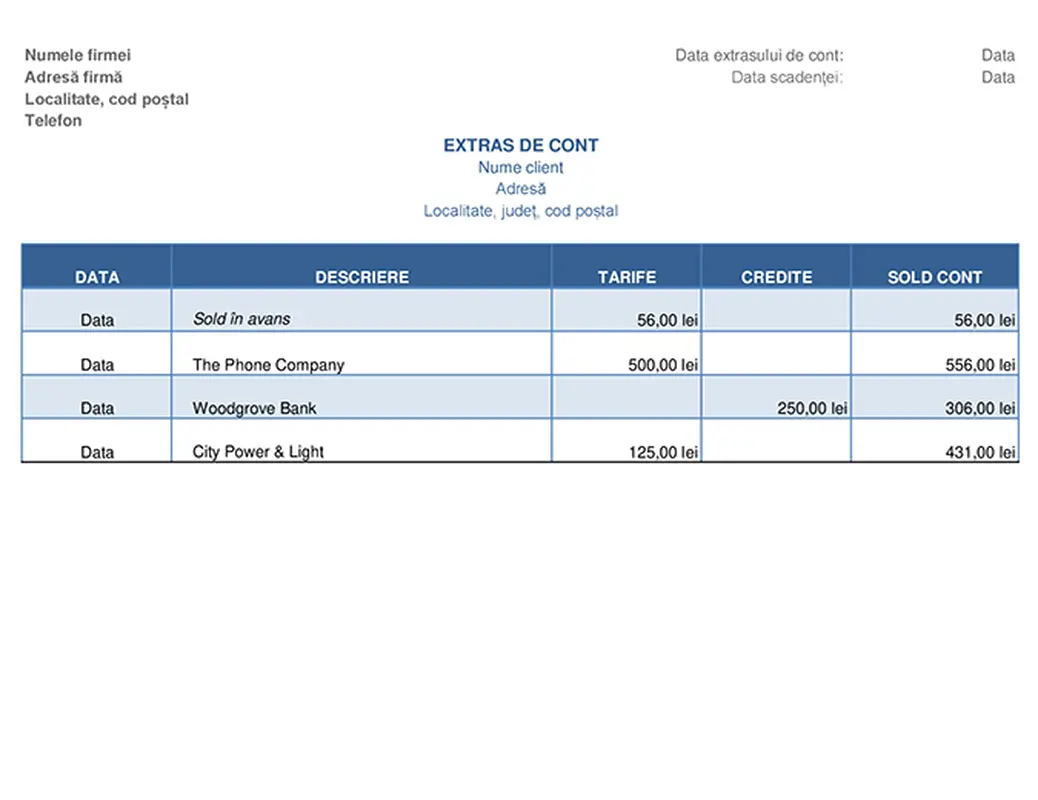 Extras de cont
