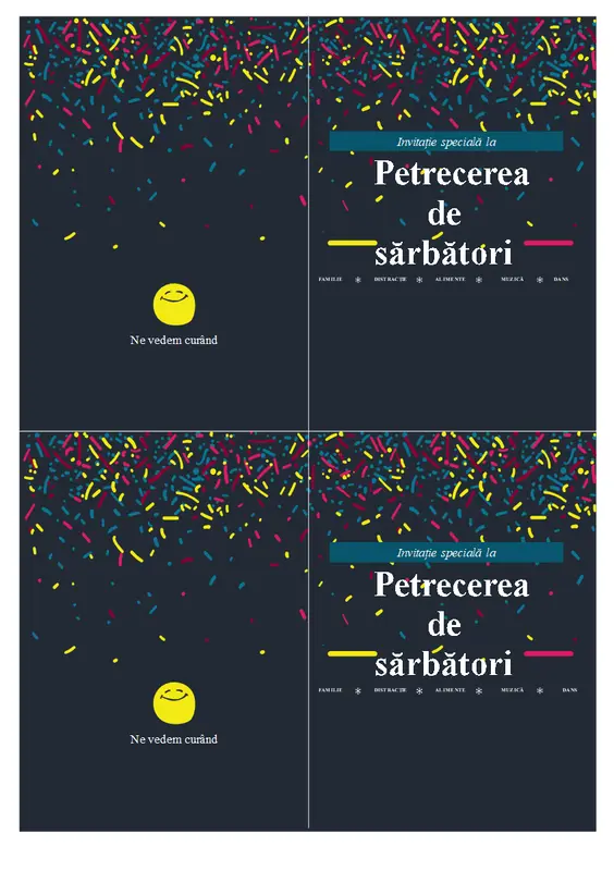 Invitație la evenimentul de sărbători modern-bold