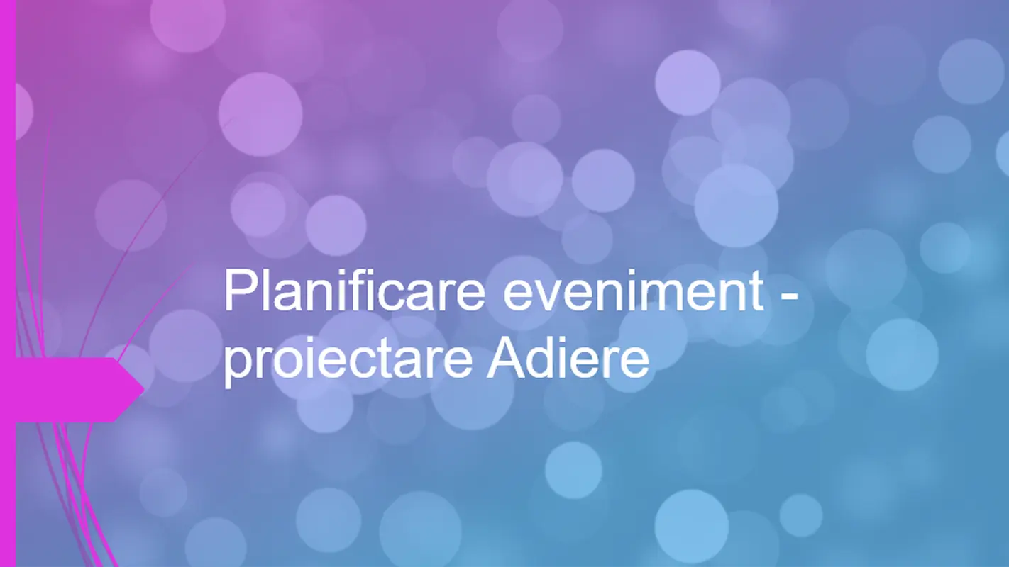 Proiectarea evenimentului modern simple