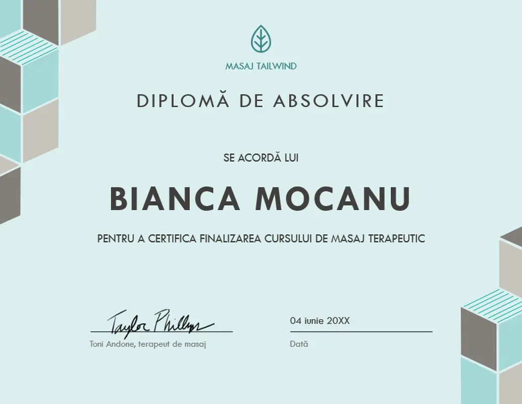 Diplomă de absolvire modern-geometric