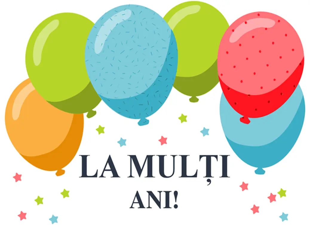 Felicitare cu baloane pentru zile de naștere