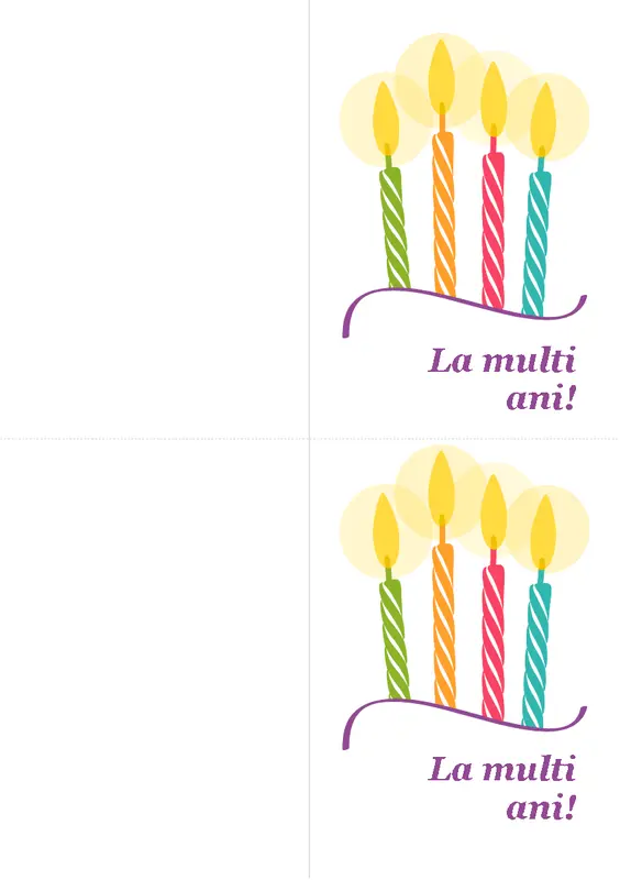 Felicitări pentru zile de naștere (2 pe pagină)  modern-simple