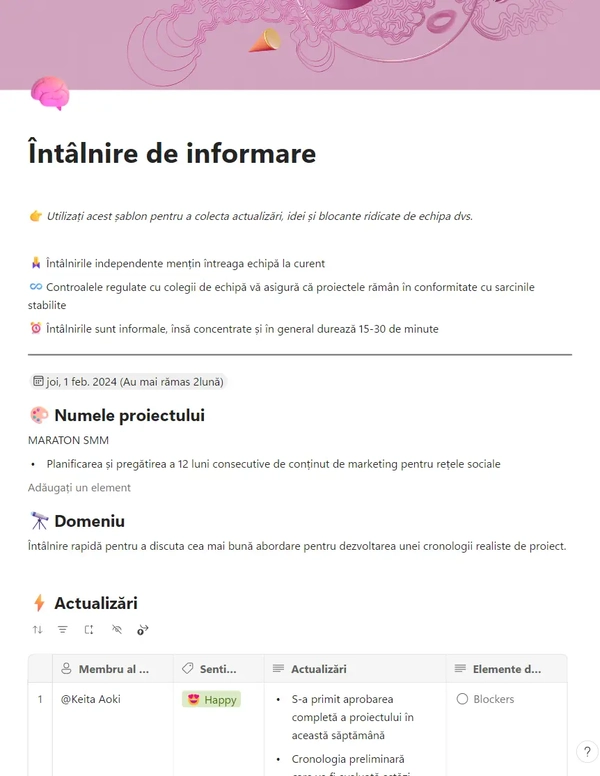 Întâlnire de informare