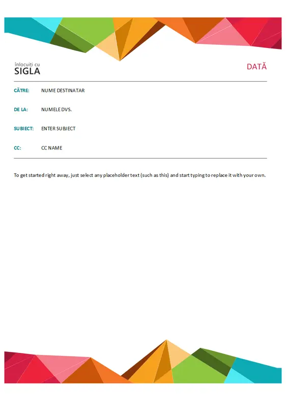 Memo prismă modern color block