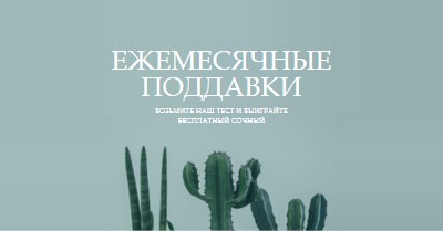 Ежемесячный тест на раздачи green modern-simple