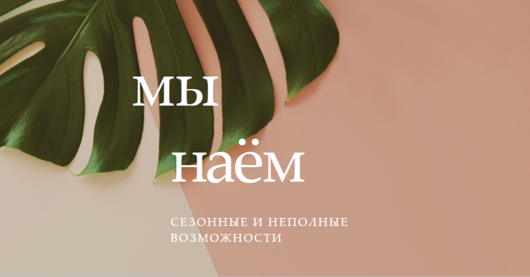 Мы нанимаем сезонных работников pink modern-simple