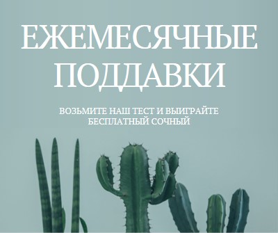 Ежемесячный тест на раздачи green modern-simple