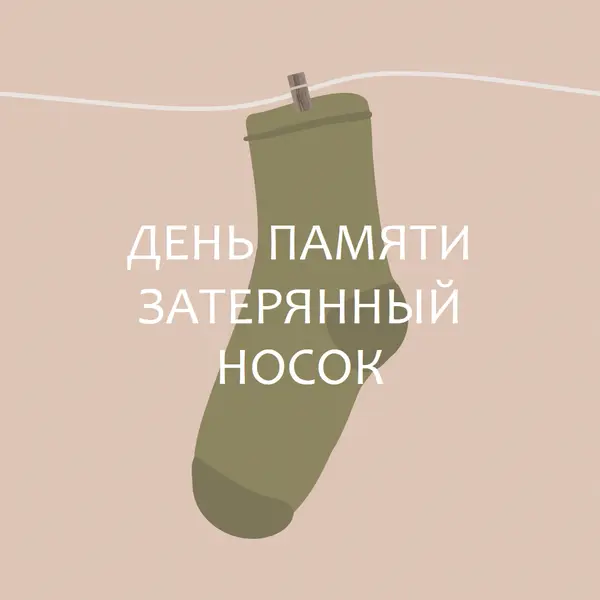 День памяти потерянного носки brown whimsical-color-block