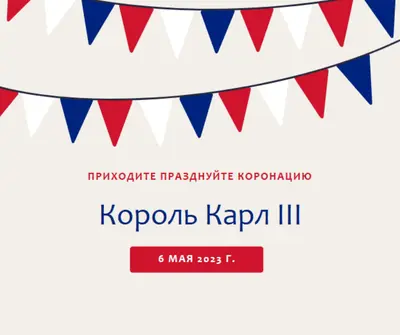 Приходите отмечать коронацию red modern-simple