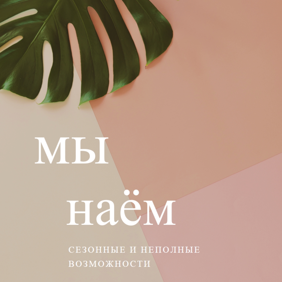 Мы нанимаем сезонных работников pink modern-simple
