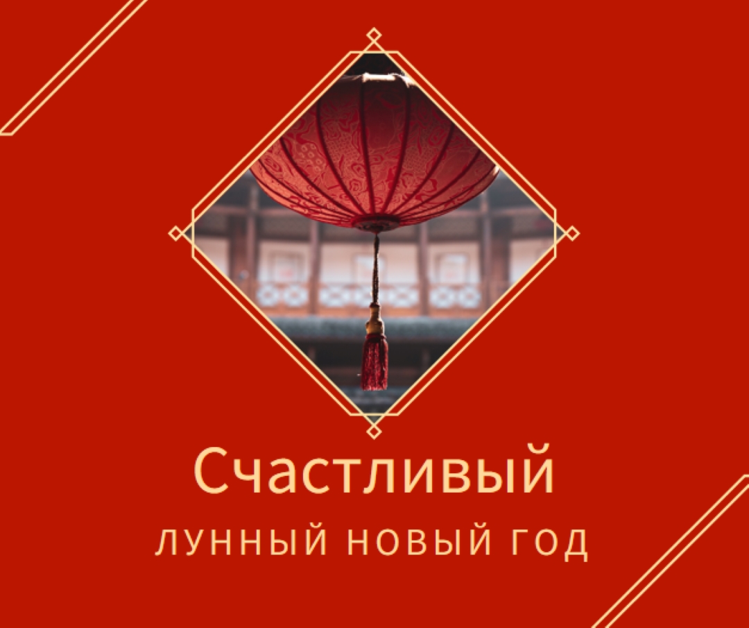 Празднование лунного Нового года red modern-simple