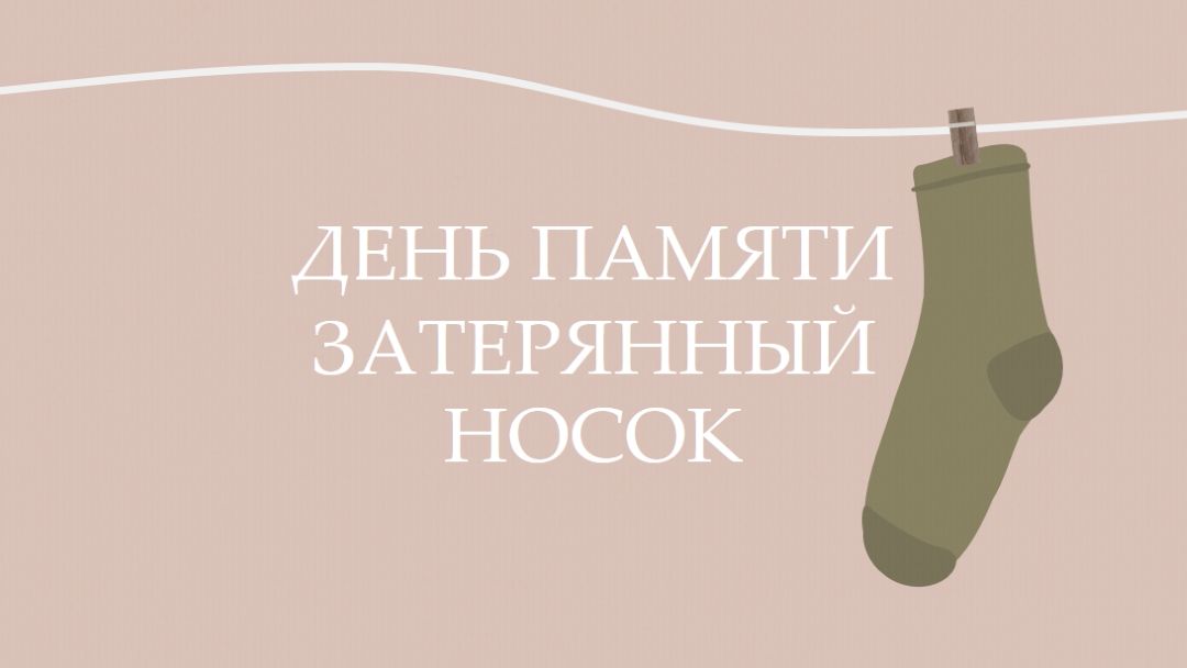 День памяти потерянного носки brown whimsical-color-block