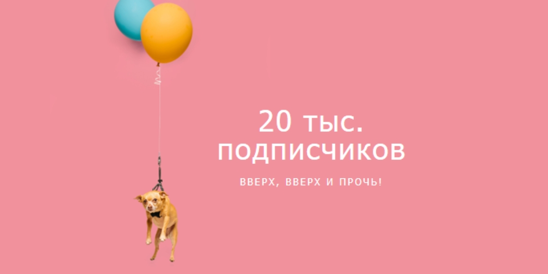 Собака на воздушном шаре pink modern-simple