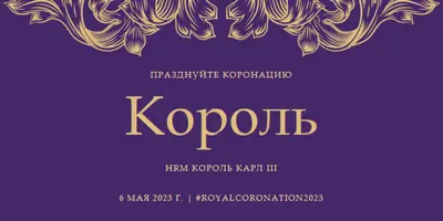 Коронация подходит для короля purple modern-simple