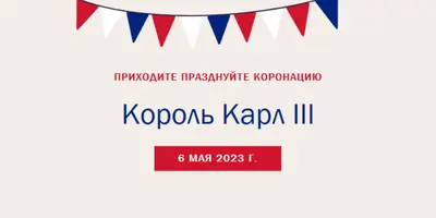 Приходите отмечать коронацию red modern-simple