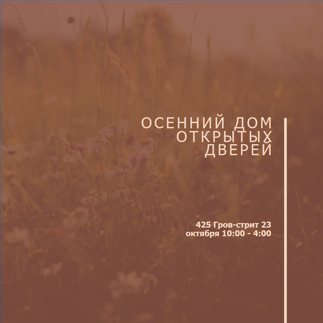 Осенний день открытых дверей brown modern-simple
