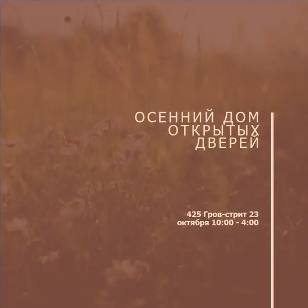 Осенний день открытых дверей brown modern-simple