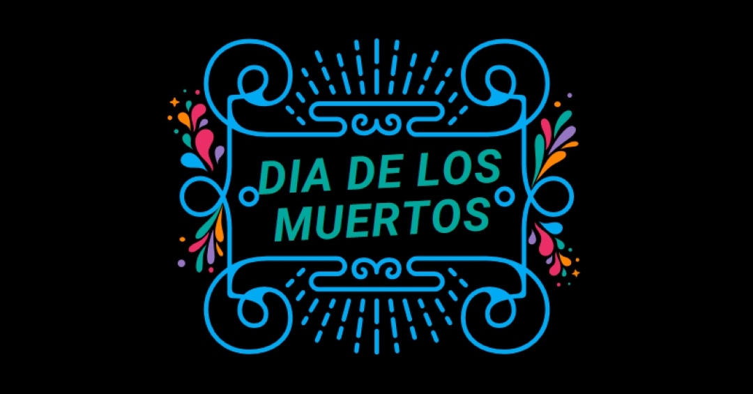 El Dia de los Muertos black modern-bold