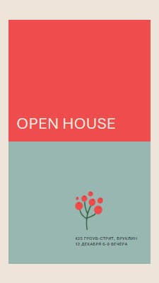 Artsy open house red modern-simple