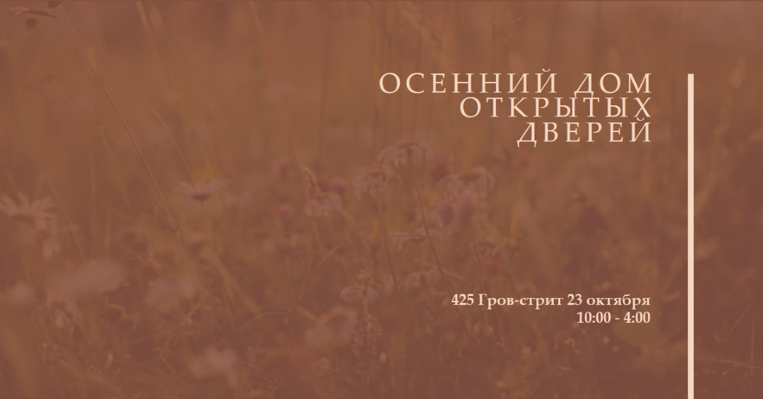 Осенний день открытых дверей brown modern-simple